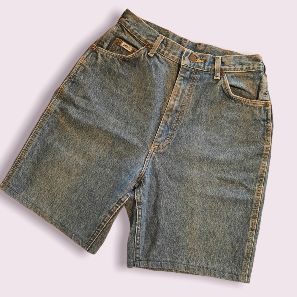 Vintage Lee Jeans Size 12 100% Cotton Makeshift Made in USA Jean Shorts